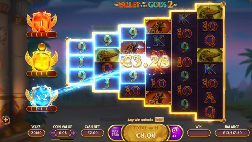 Valley of the Gods 2 slot screen 3