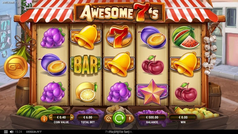 Awesome 7s slot screen 1