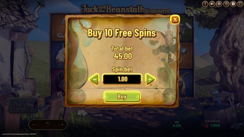 Jack and the Beanstalk Remastered slot screen 2