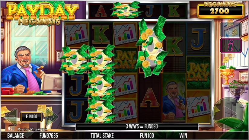 Payday Megaways slot screen 3