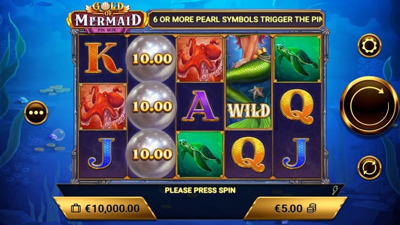 Gold of Mermaid slot screen 1