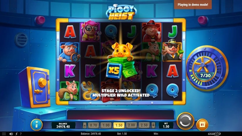 Piggy Heist slot screen 3