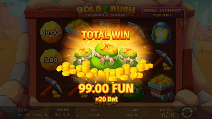 Gold Rush With Johnny Cash slot screen 8