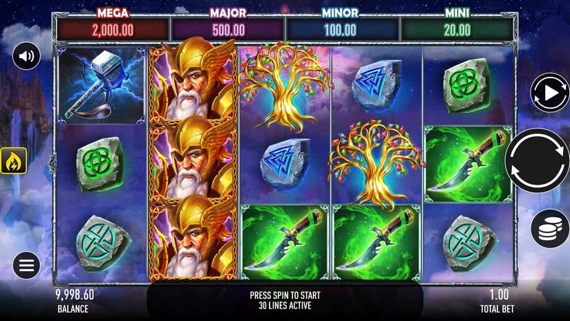 Asgardian God slot screen 1