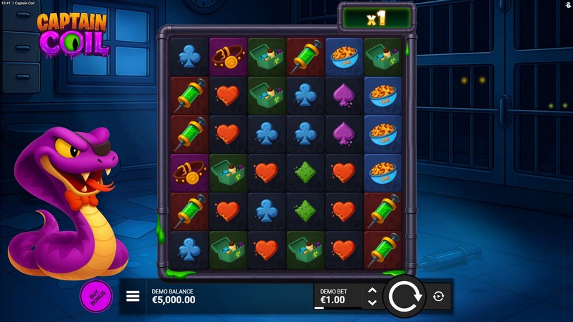 Captain Coil slot screen 1