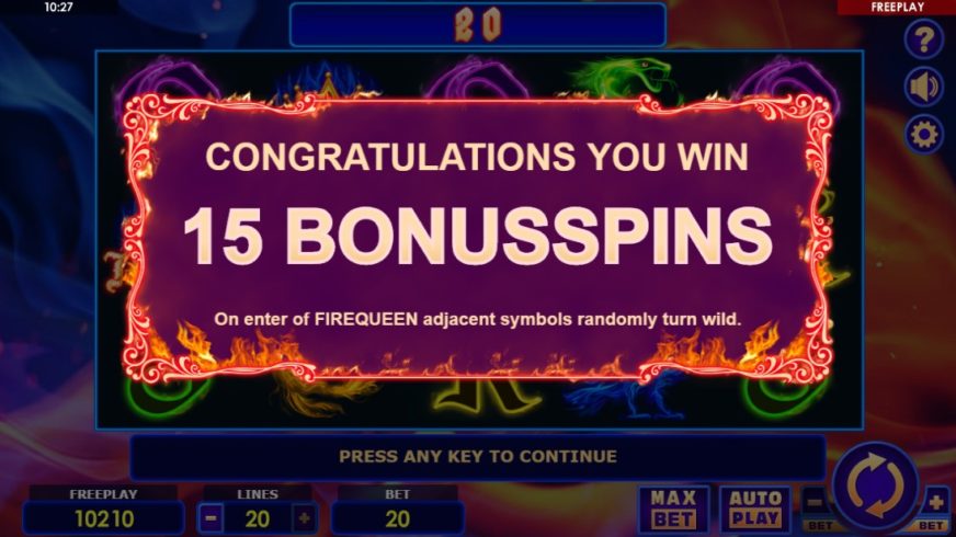 Fire Queen slot screen 4