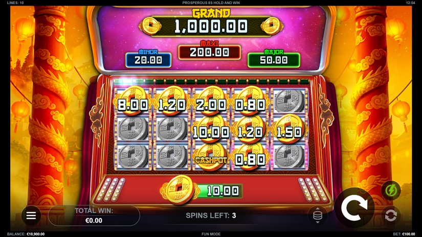 Prosperous 8s Hold and Win slot screen 2