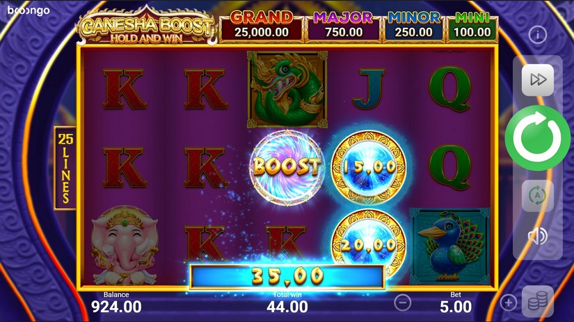 Ganesha Boost Hold and Win slot screen 2
