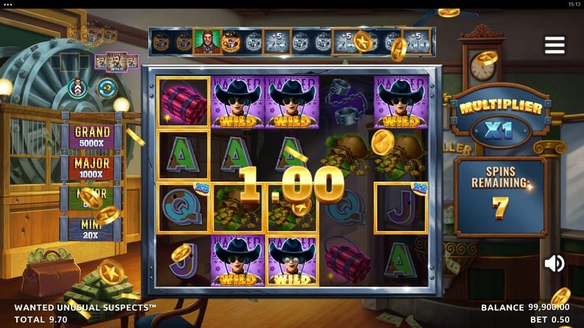 Wanted Unusual Suspects slot screen 6