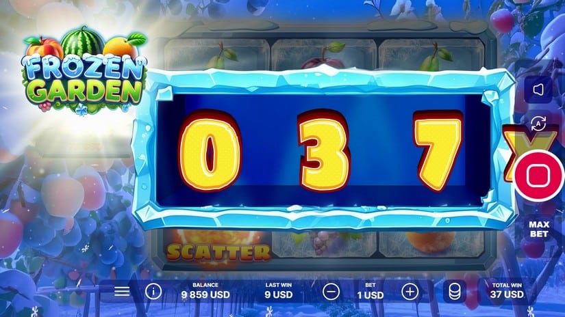 Frozen Garden slot screen 4
