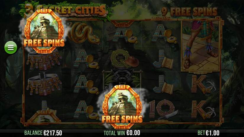 3 Secret Cities slot screen 2
