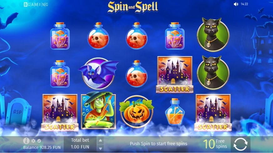 Spin and Spell slot screen 3