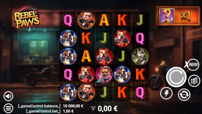 Rebel Paws slot screen 1