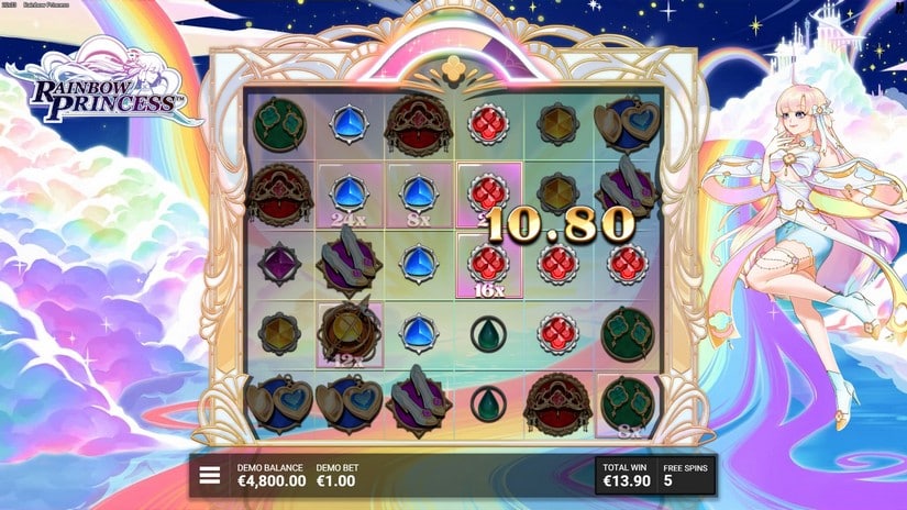 Rainbow Princess slot screen 5
