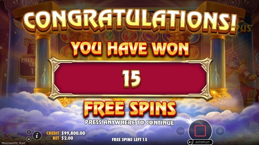 Fortune of Olympus slot screen 3