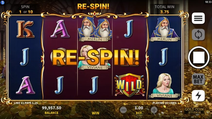 Arthur`s Gold slot screen 3