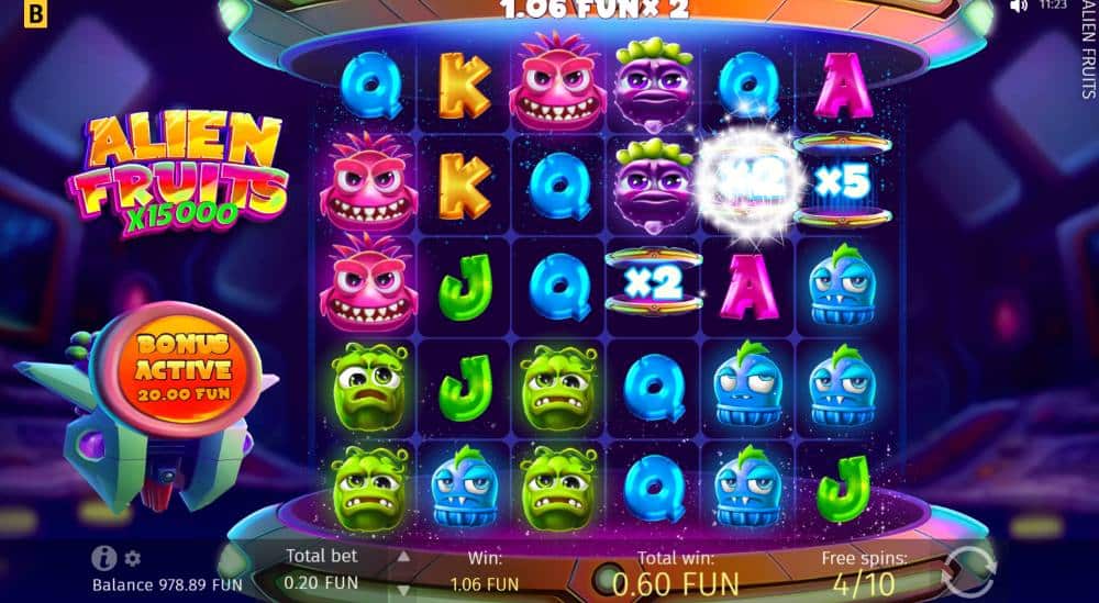 Play free Alien Fruits slot