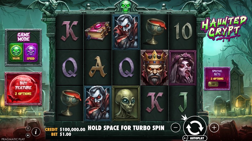 Haunted Crypt slot screen 1