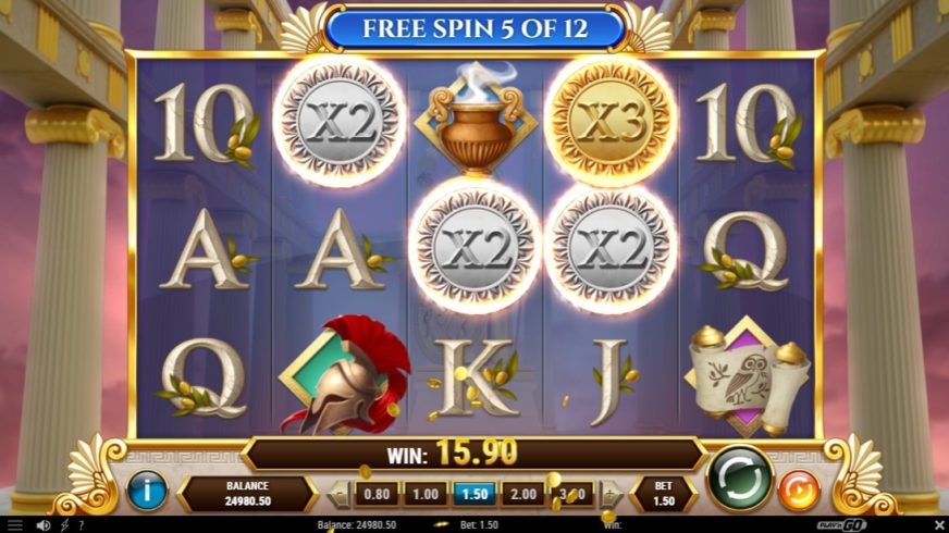 Rise of Athena slot screen 4