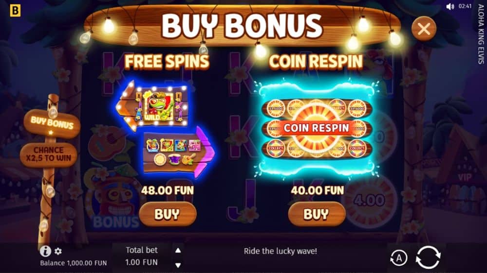 Aloha King Elvis bonus buy