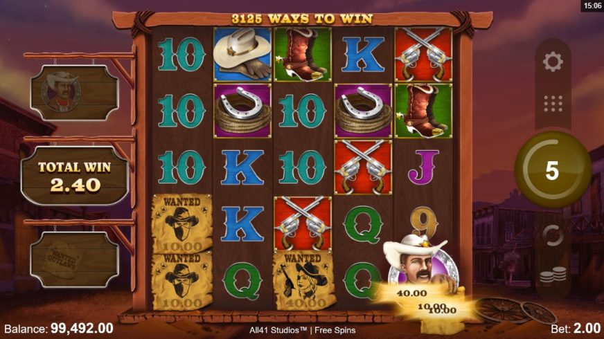 Wanted Outlaws Nobleways slot screen 4