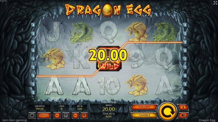 Dragon Egg slot screen 2