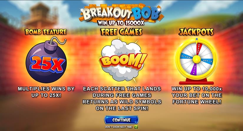 Breakout Bob slot screen 1