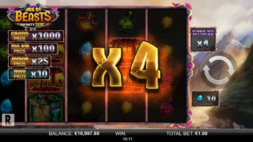 Age of Beasts Infinity Reels slot screen 4