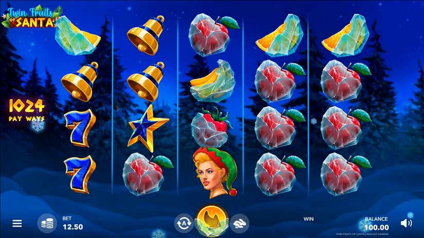 Twin Fruits of Santa slot screen 2
