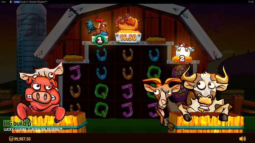 Lucky Clucks 2 Rooster Respins slot screen 3