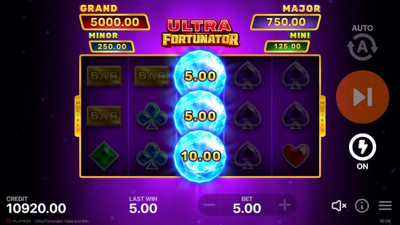Ultra Fortunator: Hold and Win slot screen 2