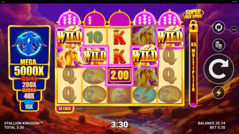 Stallion Kingdom slot screen 2