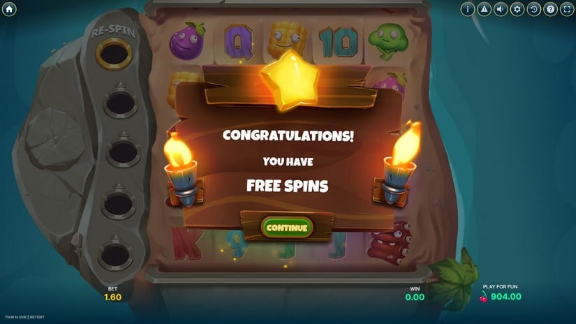 Thrill to Grill slot screen 2