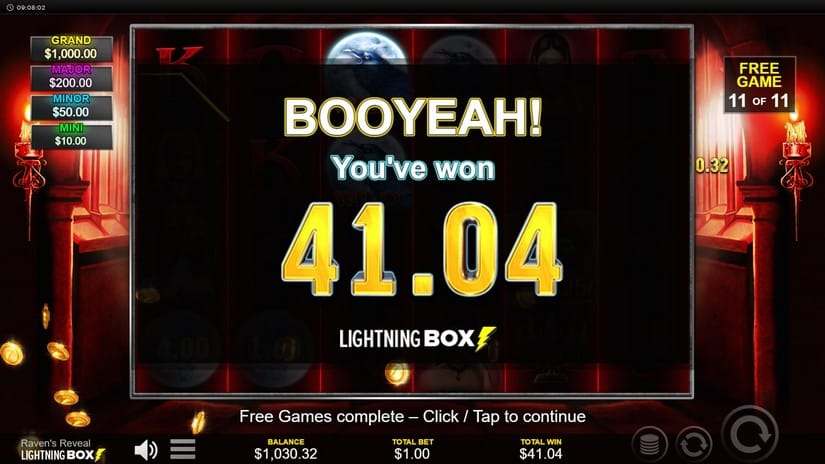 Raven’s Reveal slot screen 8