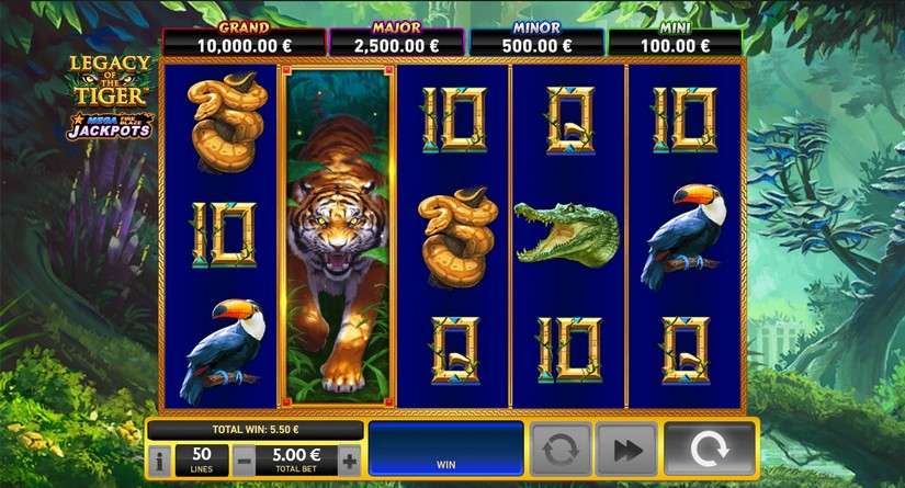 Legacy of the Tiger Mega Fire Blaze Jackpots slot screen 3