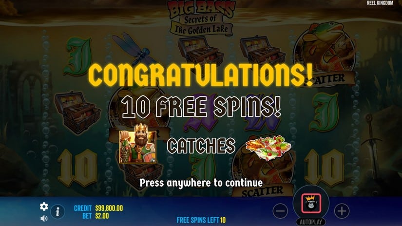 Big Bass Secrets of the Golden Lake slot screen 4