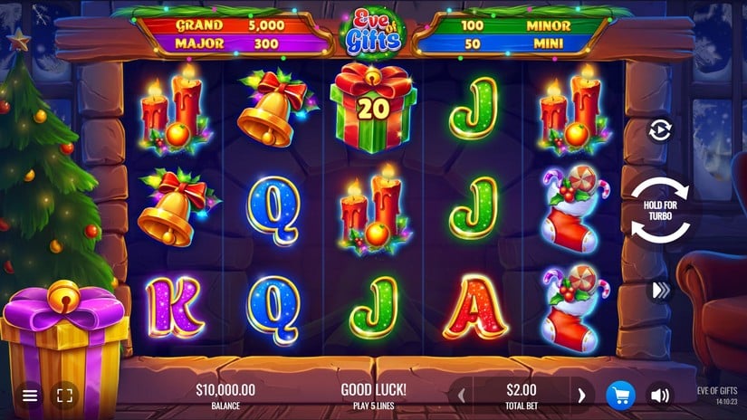 Eve of Gifts slot screen 1