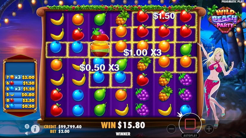 Wild Beach Party slot screen 5