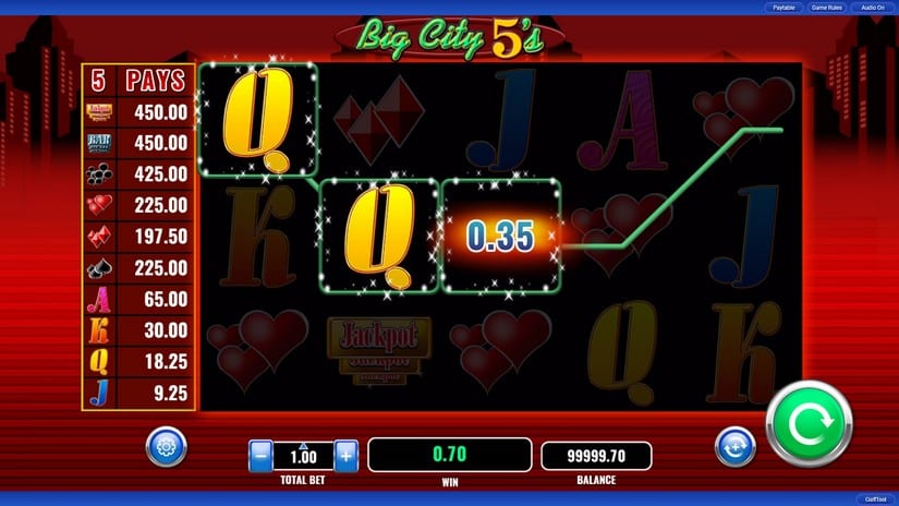 Big City 5’s slot screen 2