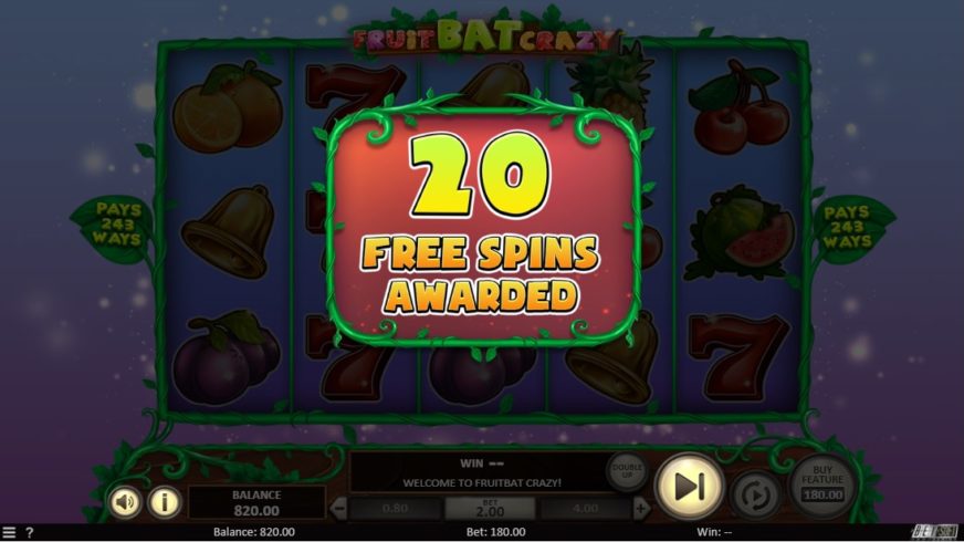 Fruit Bat Crazy slot screen 4