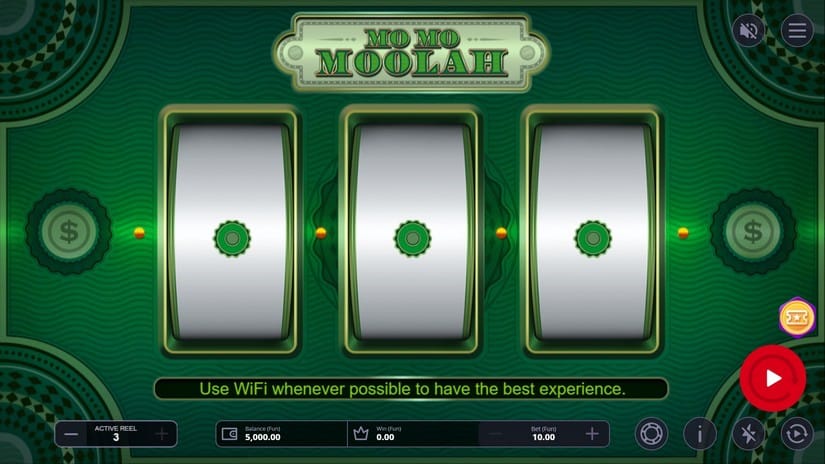 MoMoMoolah slot screen 1