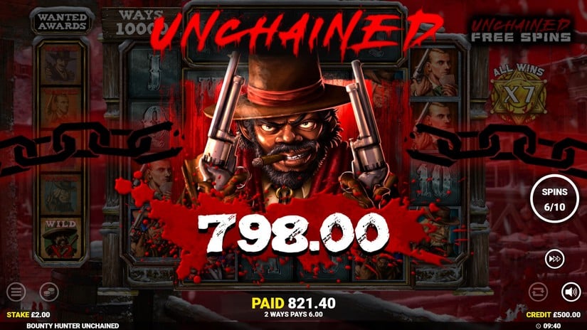 Bounty Hunter Unchained slot screen 6