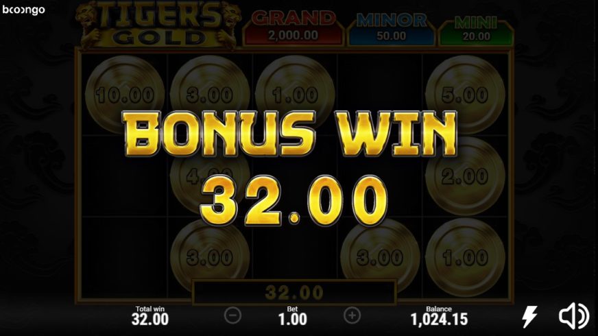 Tigers Gold slot screen 4