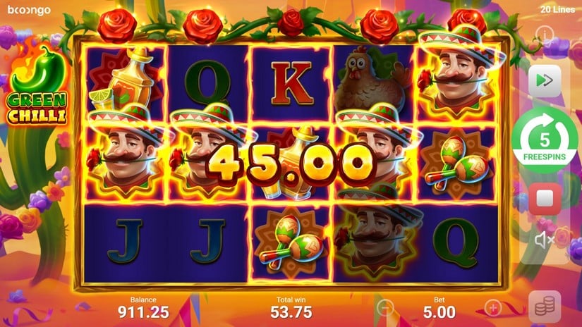 Green Chilli slot screen 9