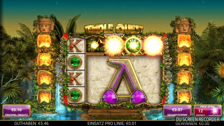 Temple Quest Spinfinity slot screen 3