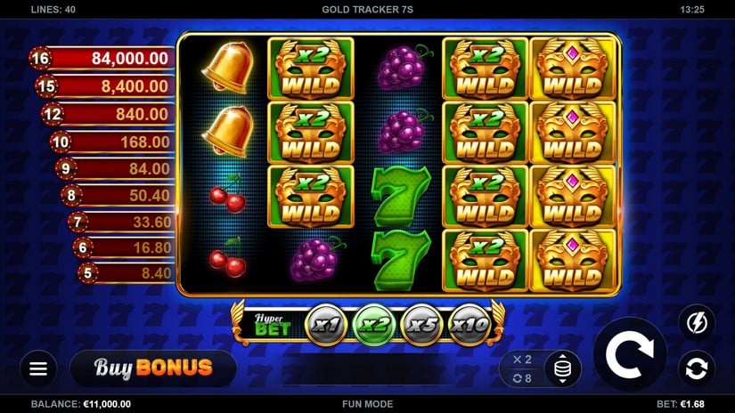 Gold Tracker 7s slot screen 1