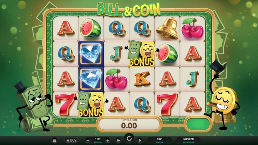 Bill & Coin slot screen 1