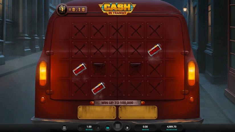 Cash in Transit slot screen 2