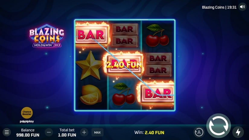 Blazing Coins Hold and Win slot screen 3