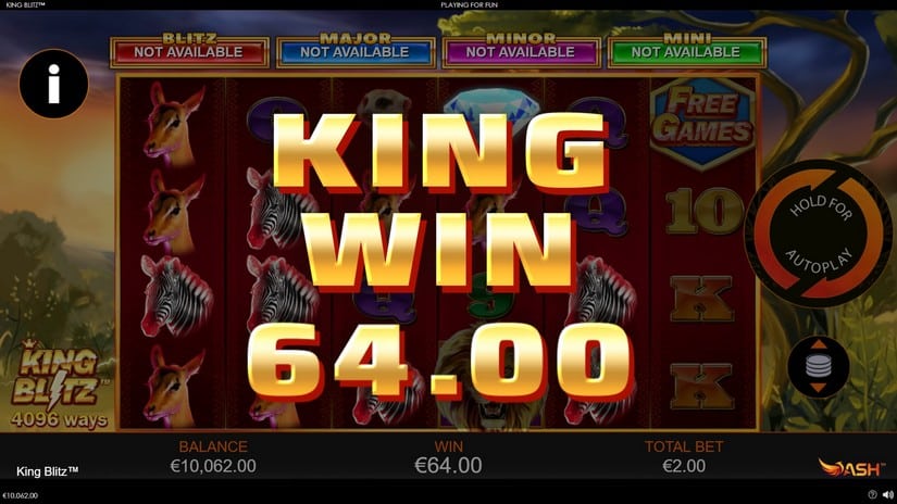 King Blitz slot screen 4